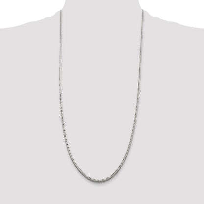 Sterling Silver 2.5mm Diamond-cut Round Franco Chain