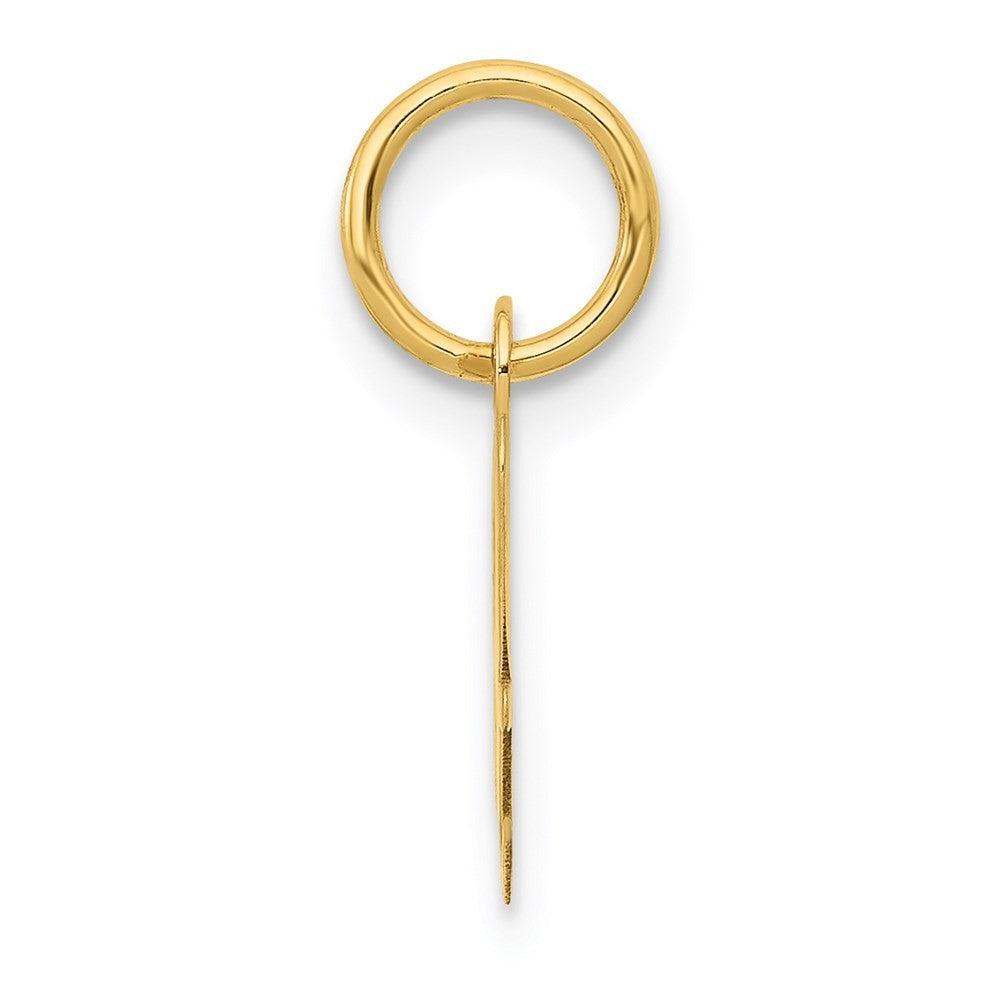 14k Yellow Gold Small Script Letter A Initial Charm