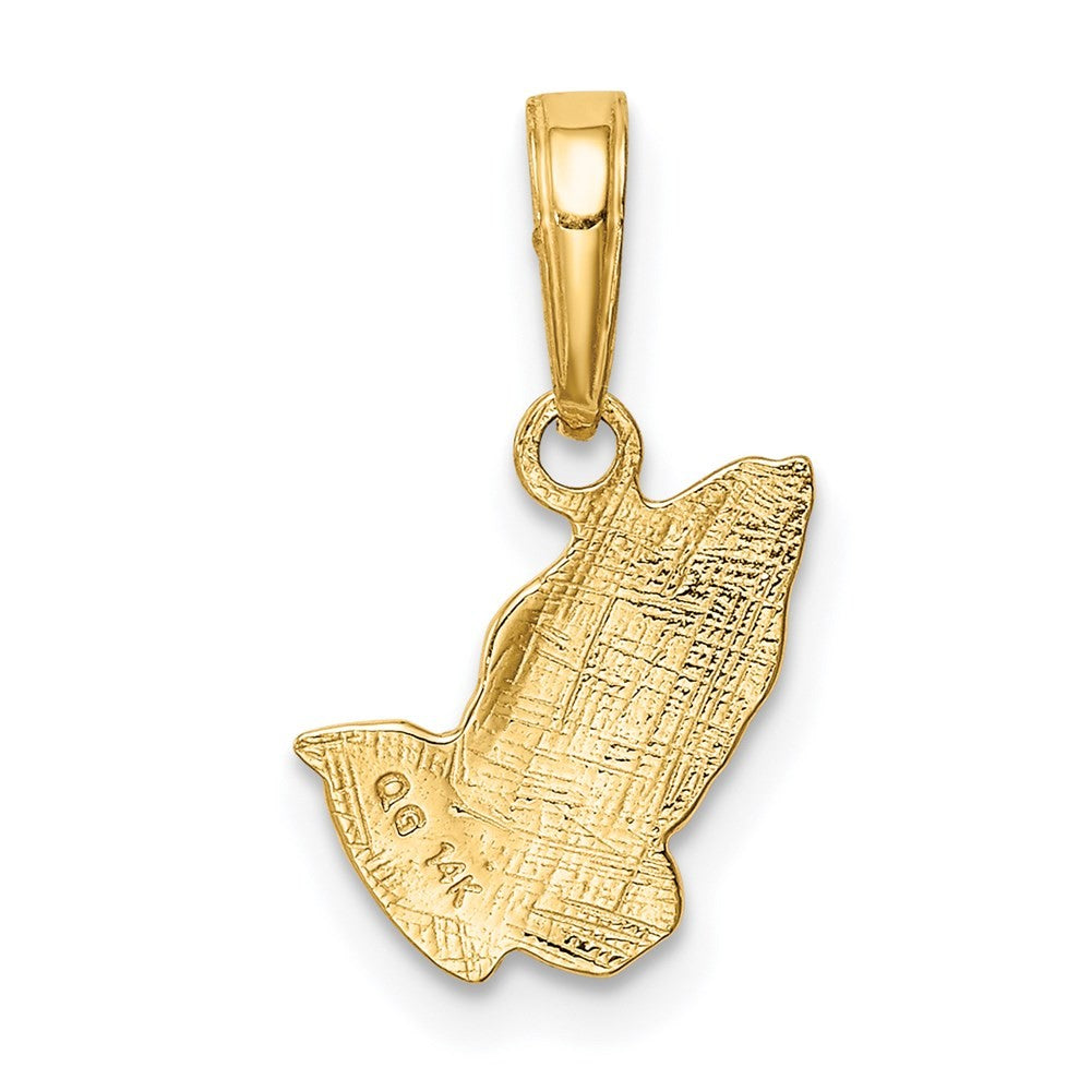 14k Yellow Gold Praying Hands Pendant