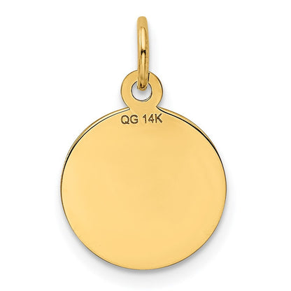14k Yellow Gold HAPPY ANNIVERSARY Charm Pendant for Women