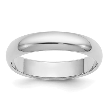 Platinum 4mm Half Round Wedding Band Ring Size 7