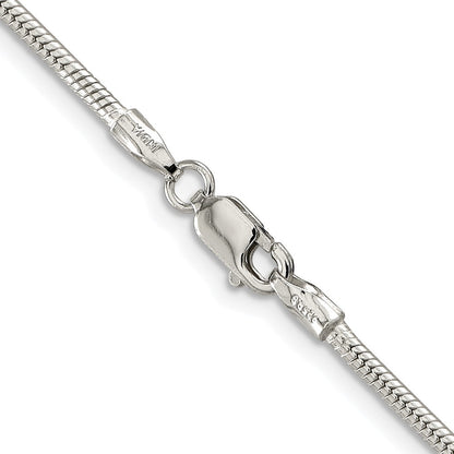 Sterling Silver Rhodium-plated 1.75mm Snake Chain Necklace