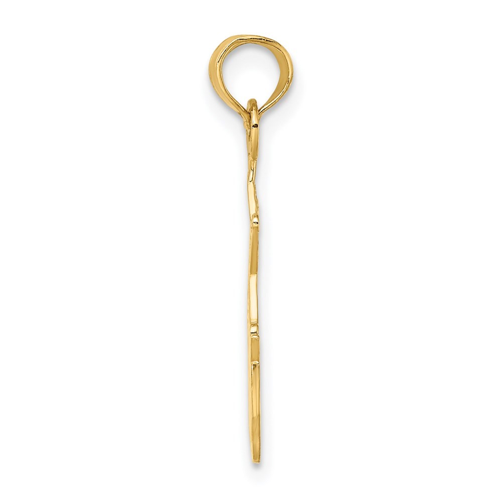 14k Yellow Gold I HEART MY SHERIFF Charm