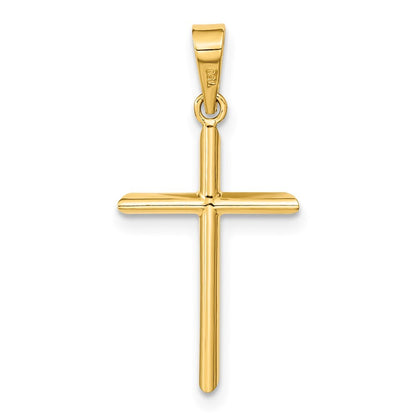 14k Yellow Gold Polished Cross Pendant