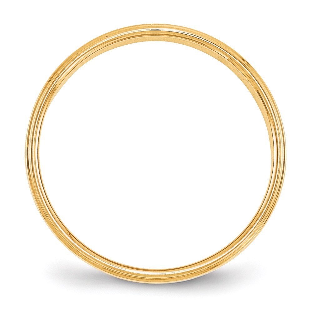 14K Yellow Gold Yellow Gold 4mm Flat with Step Edge Wedding Band Size 8