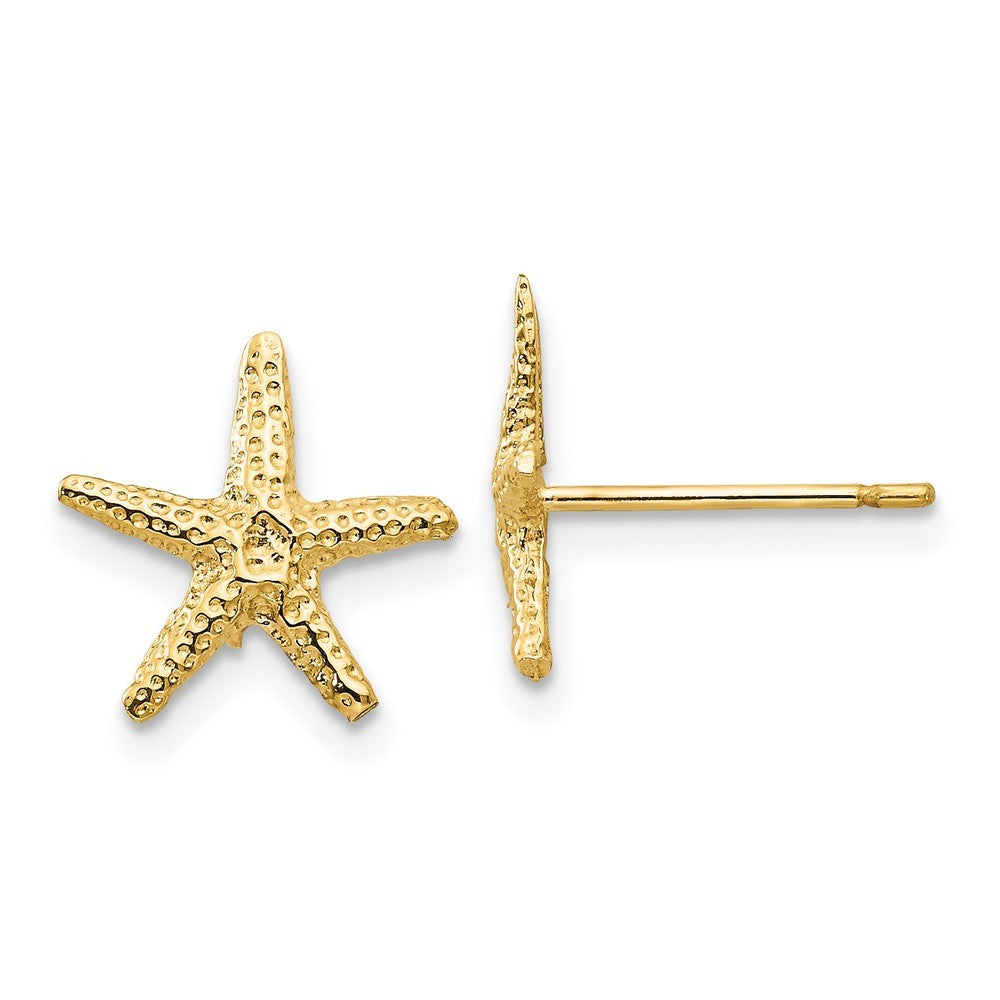 14k Yellow Gold Starfish Earrings