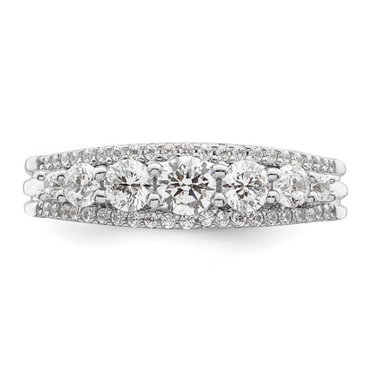 Sterling Silver Rhodium plated CZ Ring Size 6