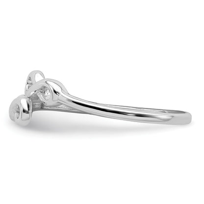 Sterling Silver Rhodium Plated Infinity Ring Size 6