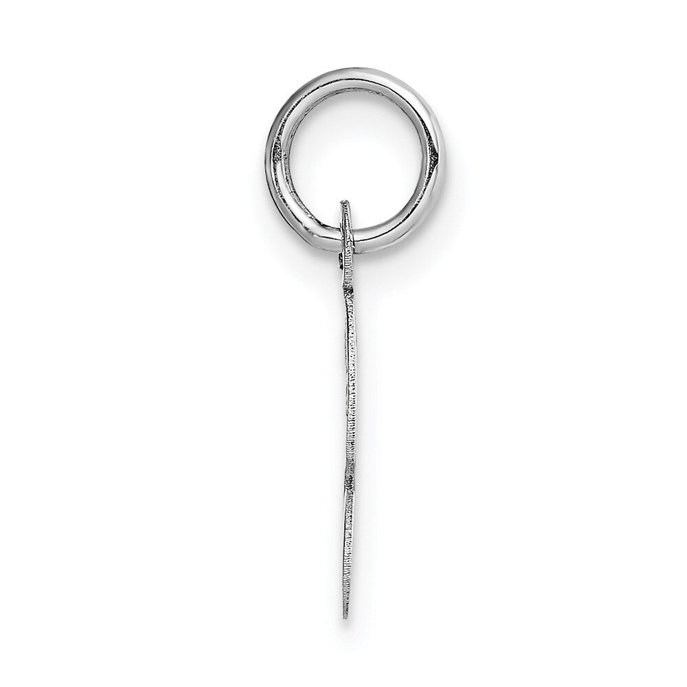 14k White Gold Small Script Letter S Initial Charm Pendant for Women