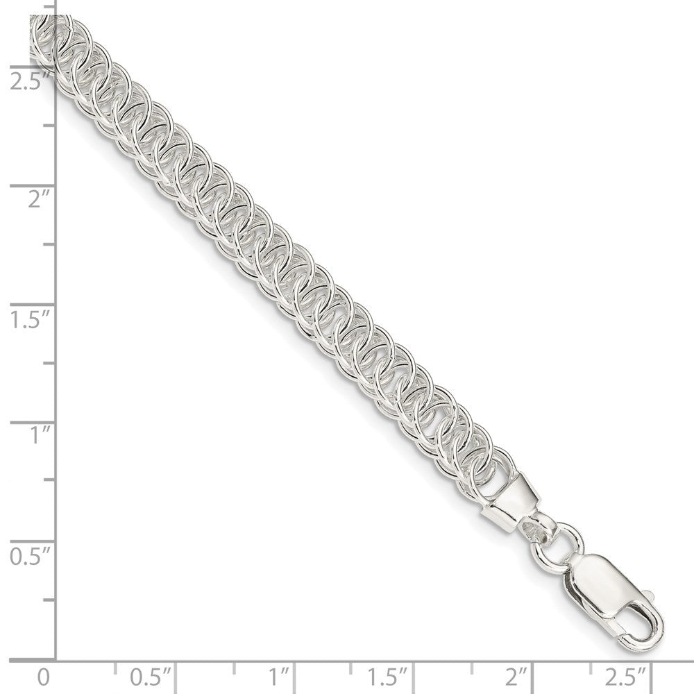 Sterling Silver Polished Fancy Link Bracelet