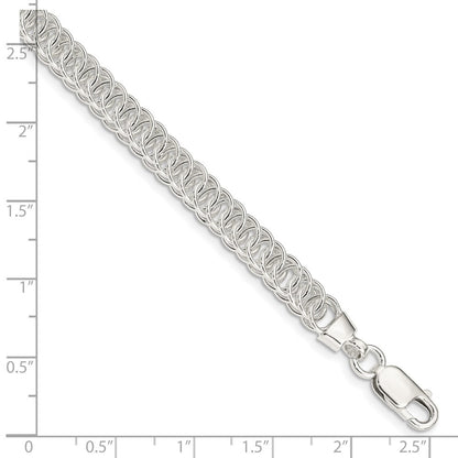 Sterling Silver Polished Fancy Link Bracelet