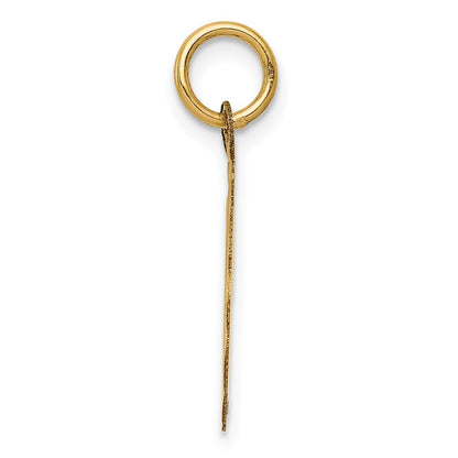 14k Yellow Gold Happy 5th ANNIVERSARY Charm Pendant for Women