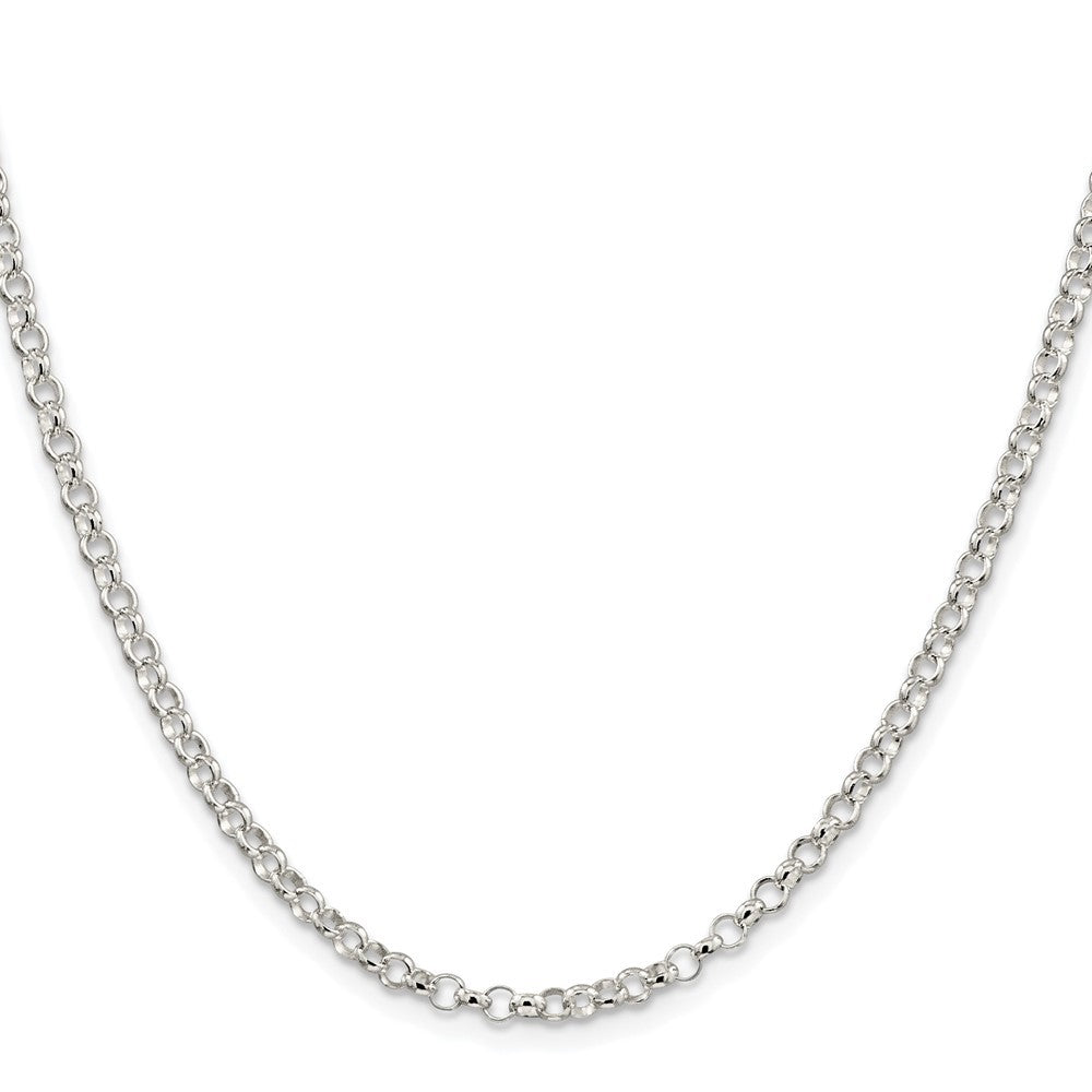Sterling Silver Rhodium-plated 3.5mm Rolo Chain Necklace