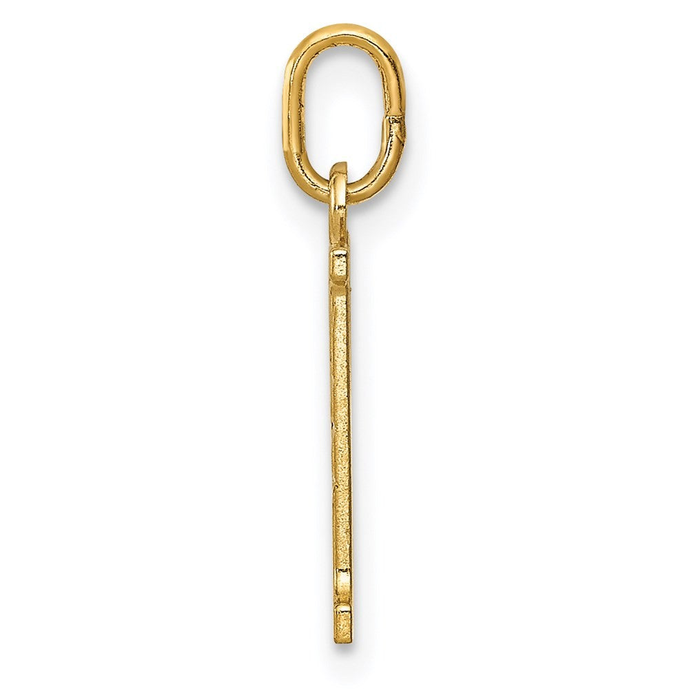 14k Yellow Gold Diamond-cut 21 Pendant
