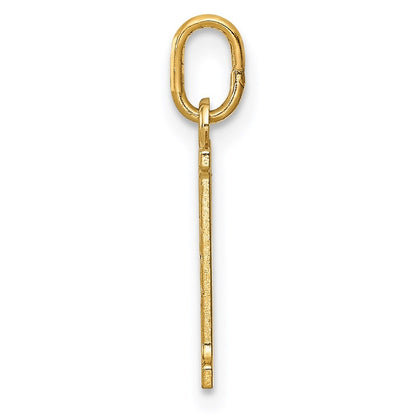 14k Yellow Gold Diamond-cut 21 Pendant
