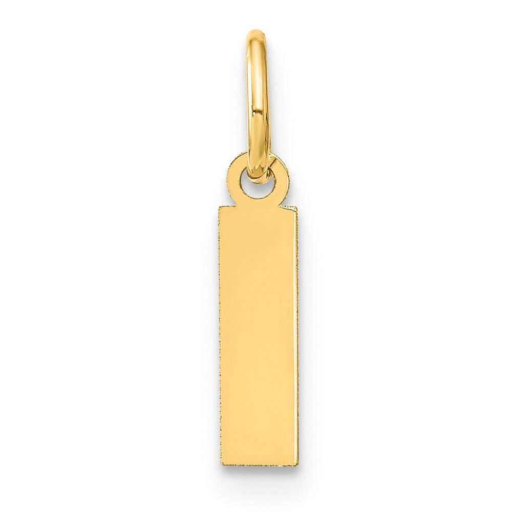 14k Yellow Gold Letter I Initial Pendant for Women