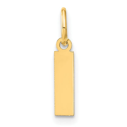 14k Yellow Gold Letter I Initial Pendant for Women