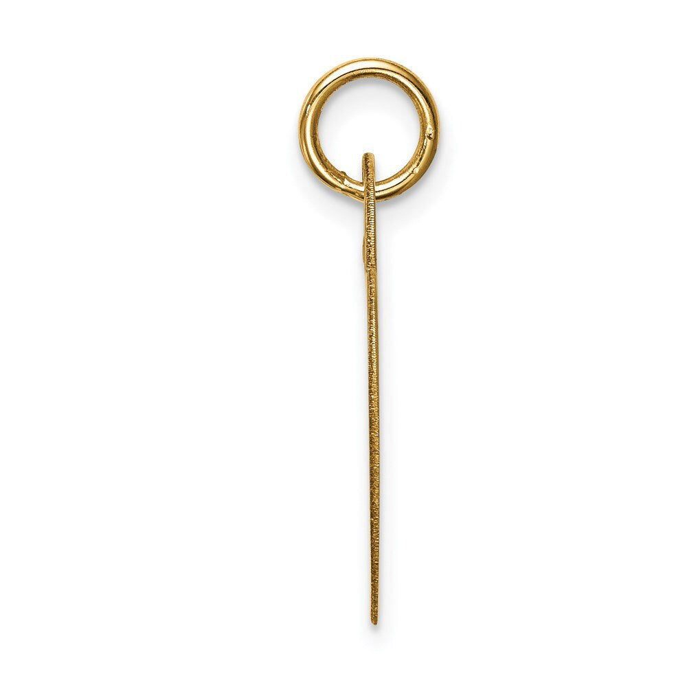 14k Yellow Gold Medium Engravable Heart Charm Pendant for Women