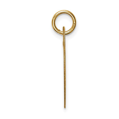 14k Yellow Gold Medium Engravable Heart Charm Pendant for Women