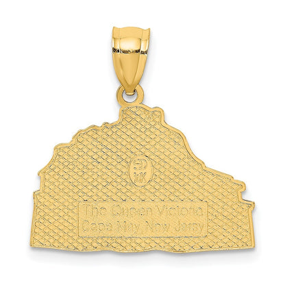 14k Yellow Gold The QUEEN VICTORIA - CAPE MAY, NJ Charm Pendant for Women