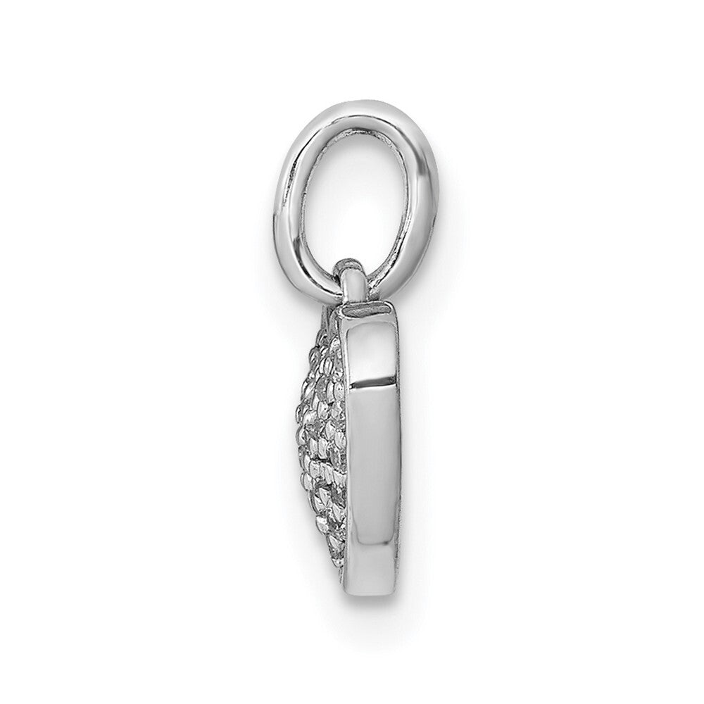 14k White Gold 1/10ct. Diamond Heart Pendant for Women
