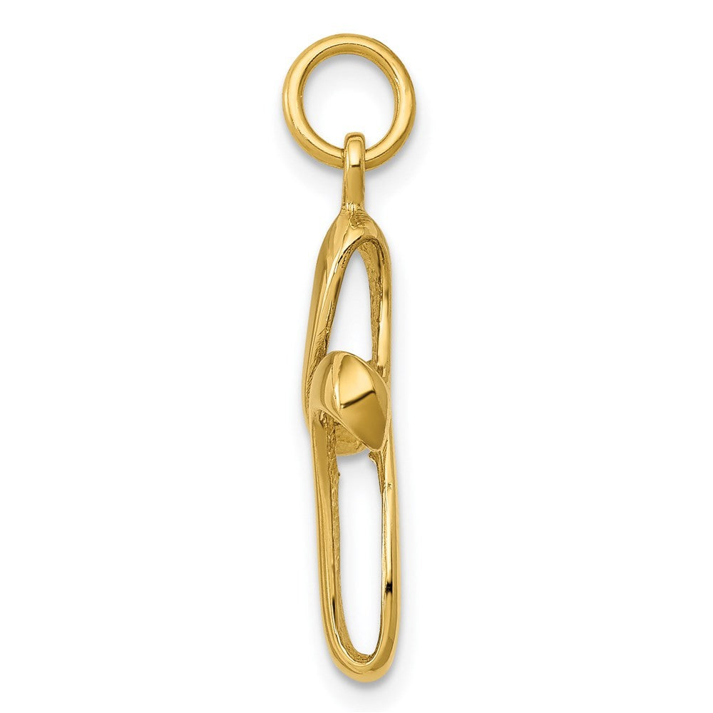 14k Yellow Gold Polished Cross Charm