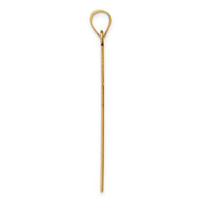 14k Yellow Gold Sandblasted Cross Pendant for Women