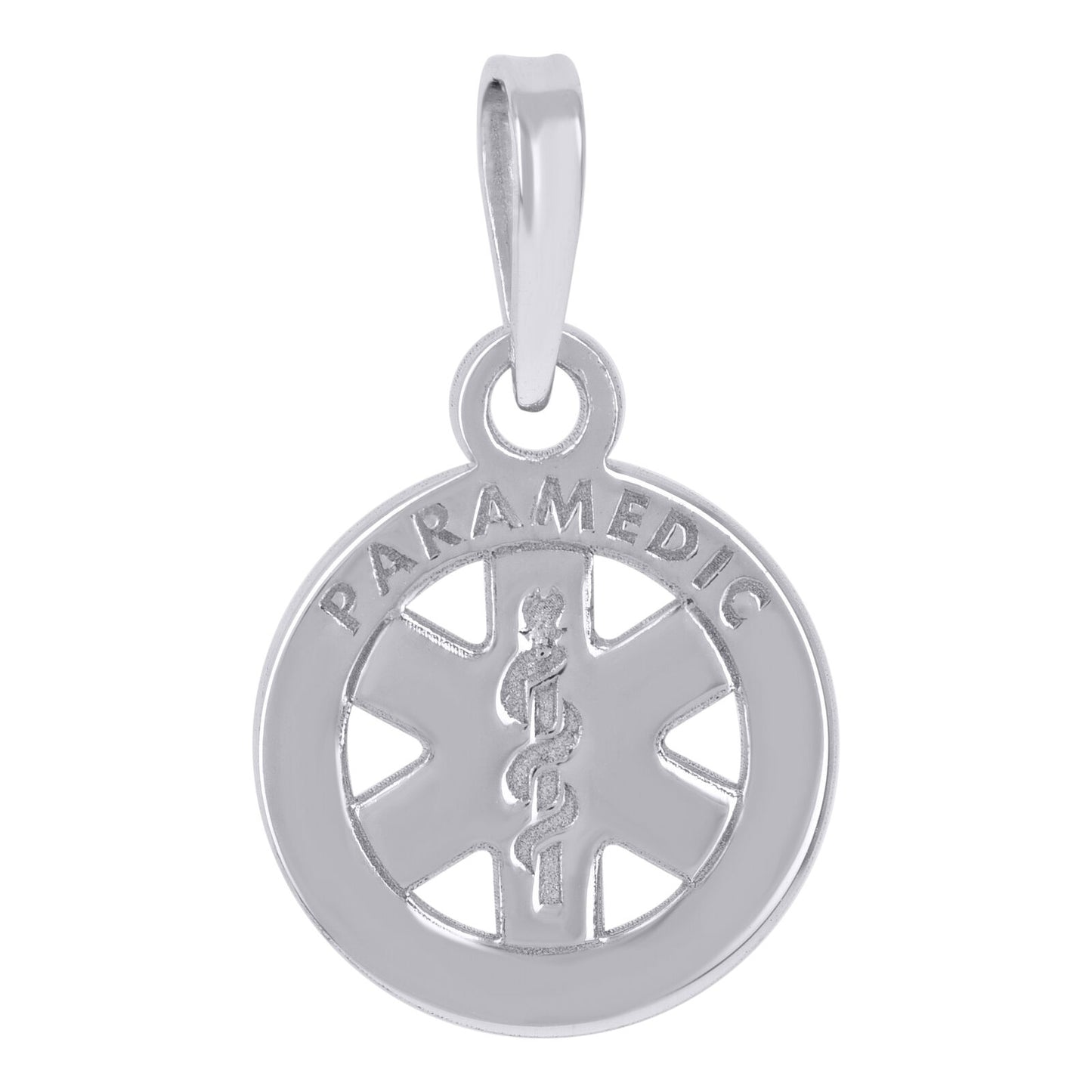 925 Sterling Silver Para Medical Symbols Occupation Charm Pendant