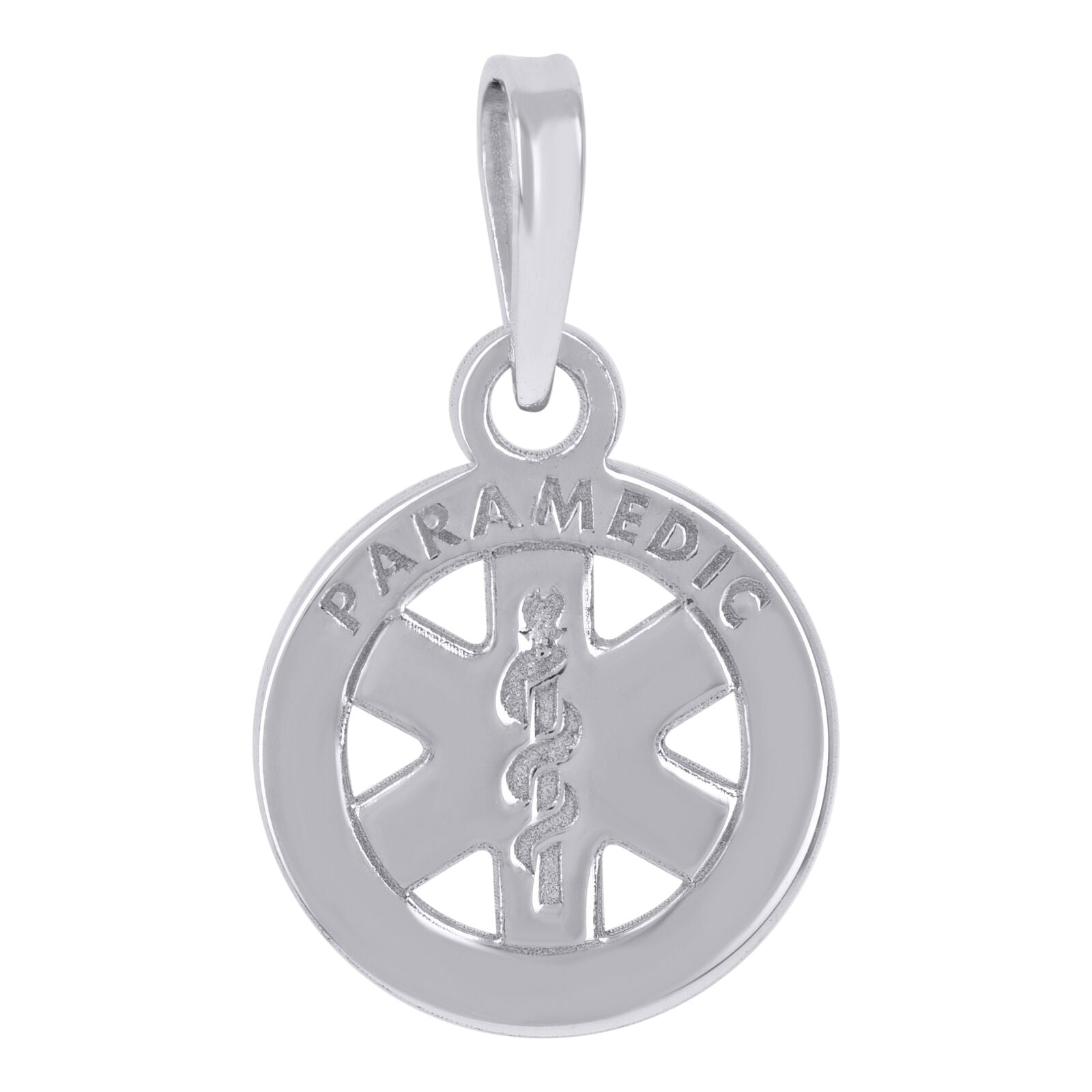 925 Sterling Silver Para Medical Symbols Occupation Charm Pendant