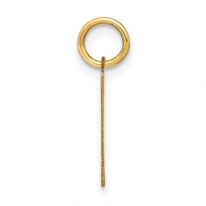 14k Yellow Gold Letter T Initial Pendant for Women