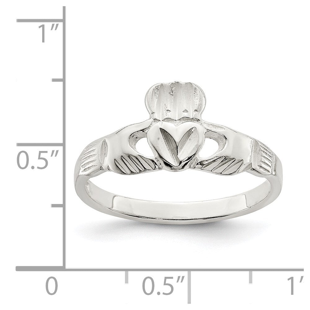 Sterling Silver Claddagh Ring Size 8