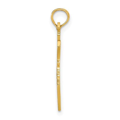 14k Yellow Gold Solid Idaho State Pendant for Women