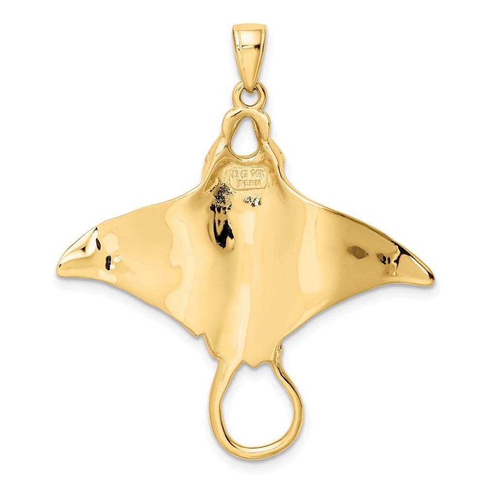 14k Yellow Gold Manta Ray Pendant
