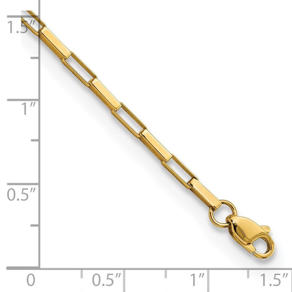 14k Yellow Gold Polished Fancy Box Links 7.5 inch Bracelet
