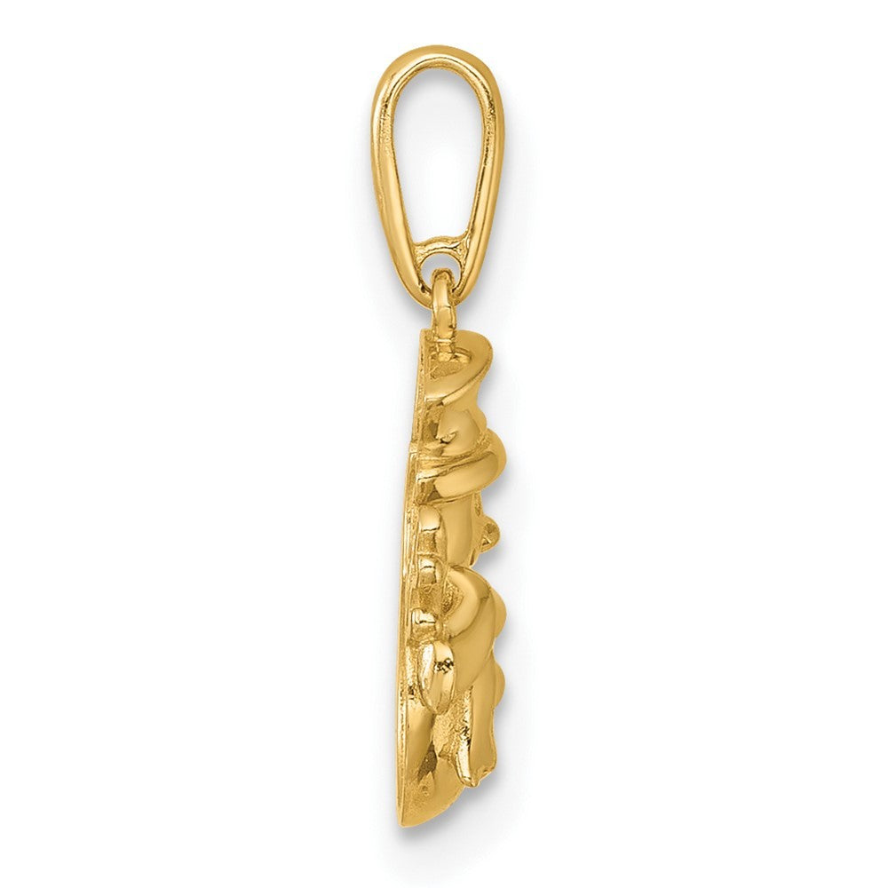 14k Yellow Gold Madi K Polished Snowman Childrens Charm / Pendant