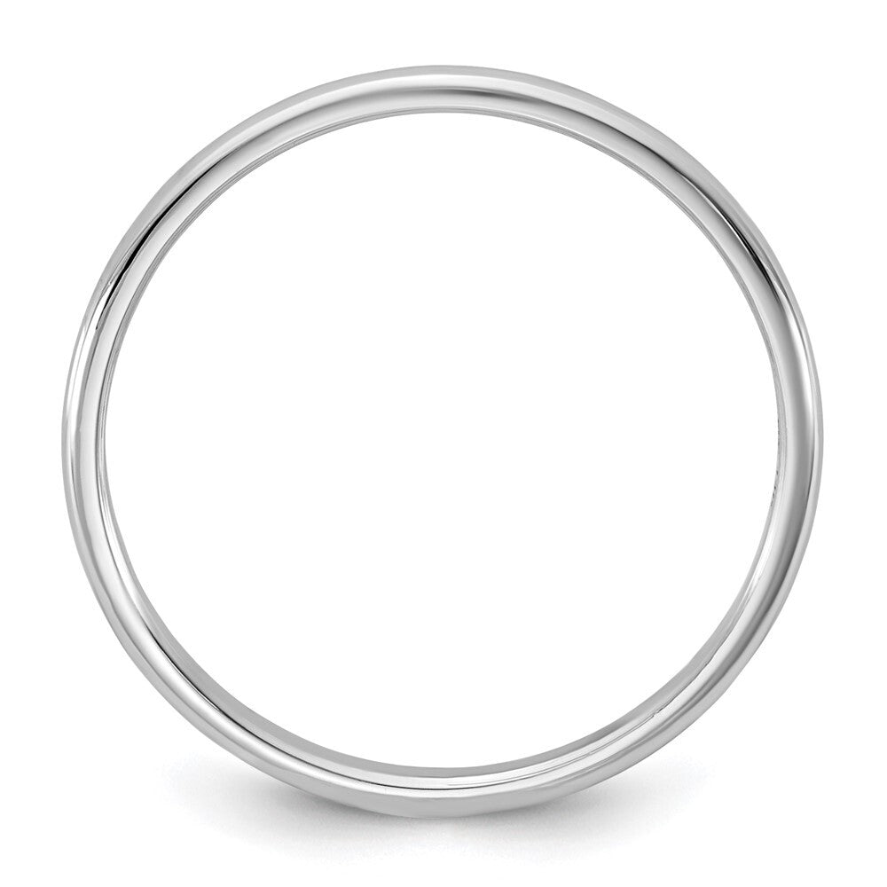 14k White Gold 1.5mm LTW Half Round Band Size 9