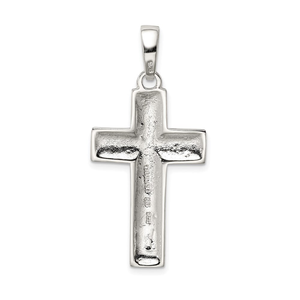 Sterling Silver Polished Cross Pendant Holiday Gift for Women