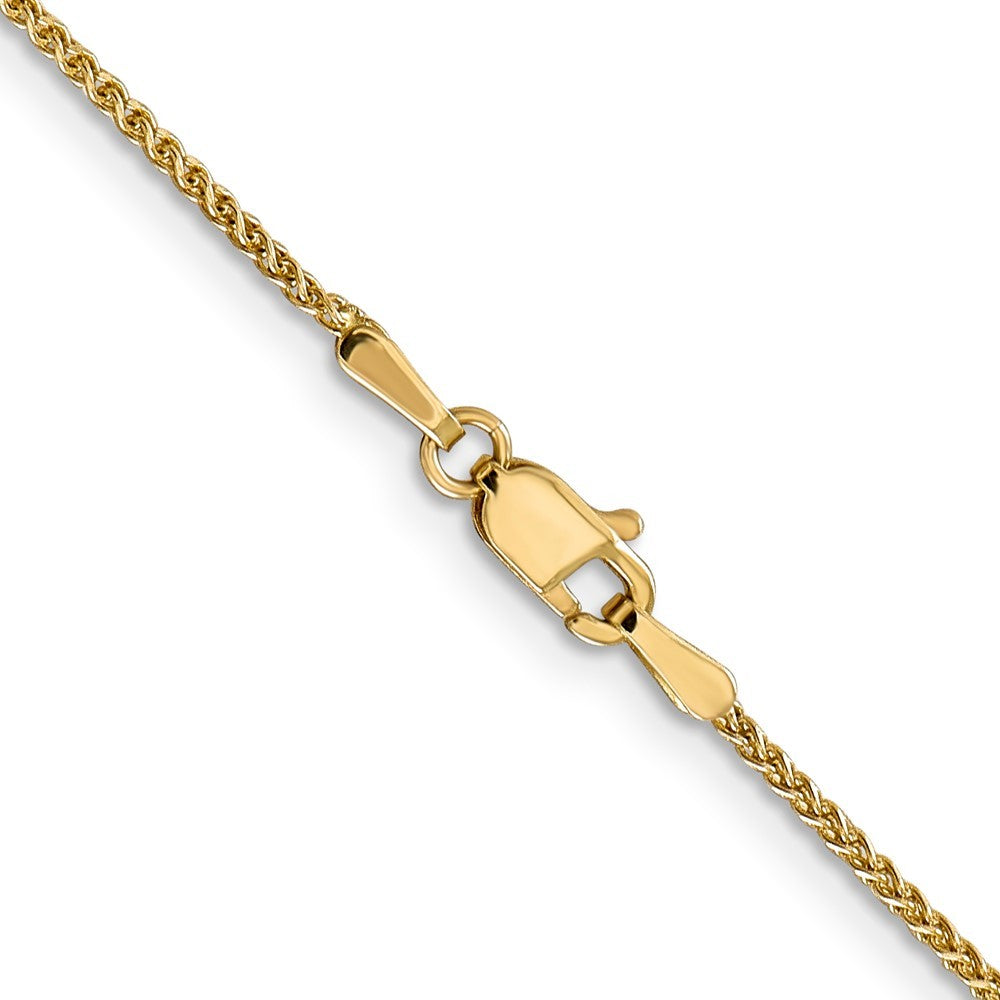 14k Yellow Gold 16 inch 1.25mm Diamond-cut Spiga Chain Necklace