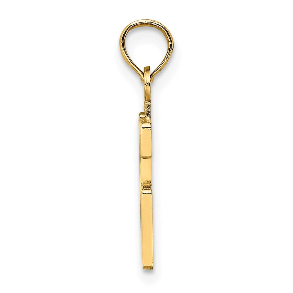 14k Yellow Gold Polished Number 16 Pendant