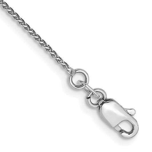14K White Gold 7 inch 1.05mm Diamond-cut Spiga Bracelet