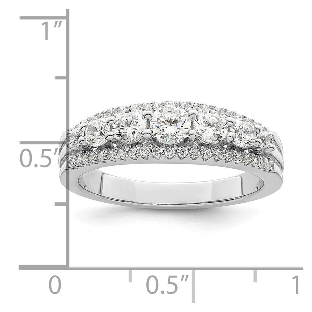 Sterling Silver Rhodium plated CZ Ring Size 6