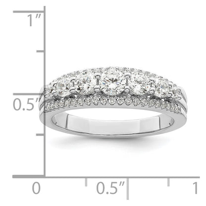 Sterling Silver Rhodium plated CZ Ring Size 6