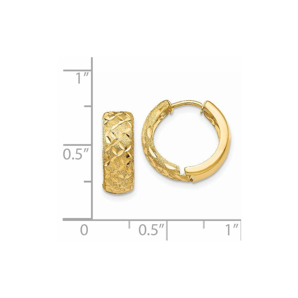 14k Yellow Gold 5mm Hinged Hoop Earrings Gift for Women