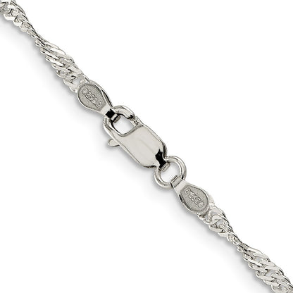 Sterling Silver 2.25mm Singapore Chain