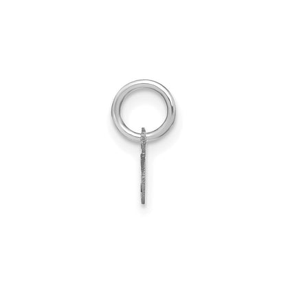 14k White Gold Lower case Letter O Initial Charm Pendant for Women