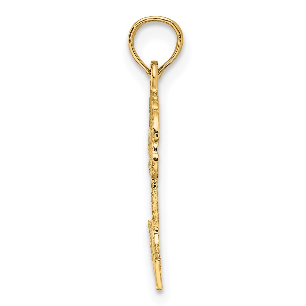 14k Yellow Gold HAWAII Palm Tree Charm Pendant for Women