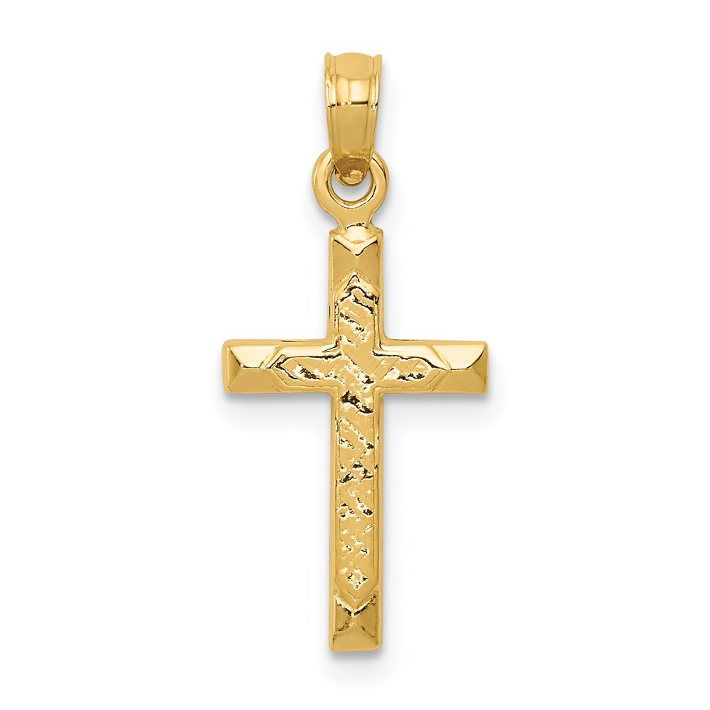 14k Yellow Gold Cross Pendant for Women