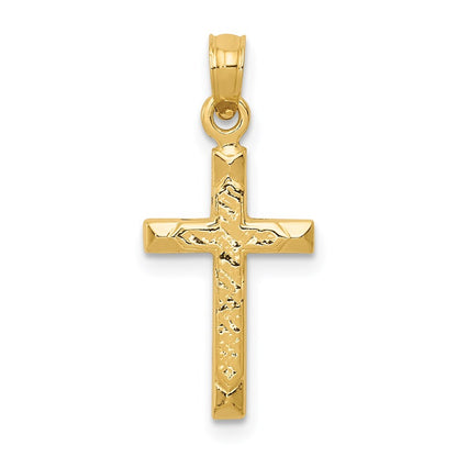 14k Yellow Gold Cross Pendant for Women