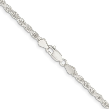 Sterling Silver 4.5mm Solid Rope Chain Necklace