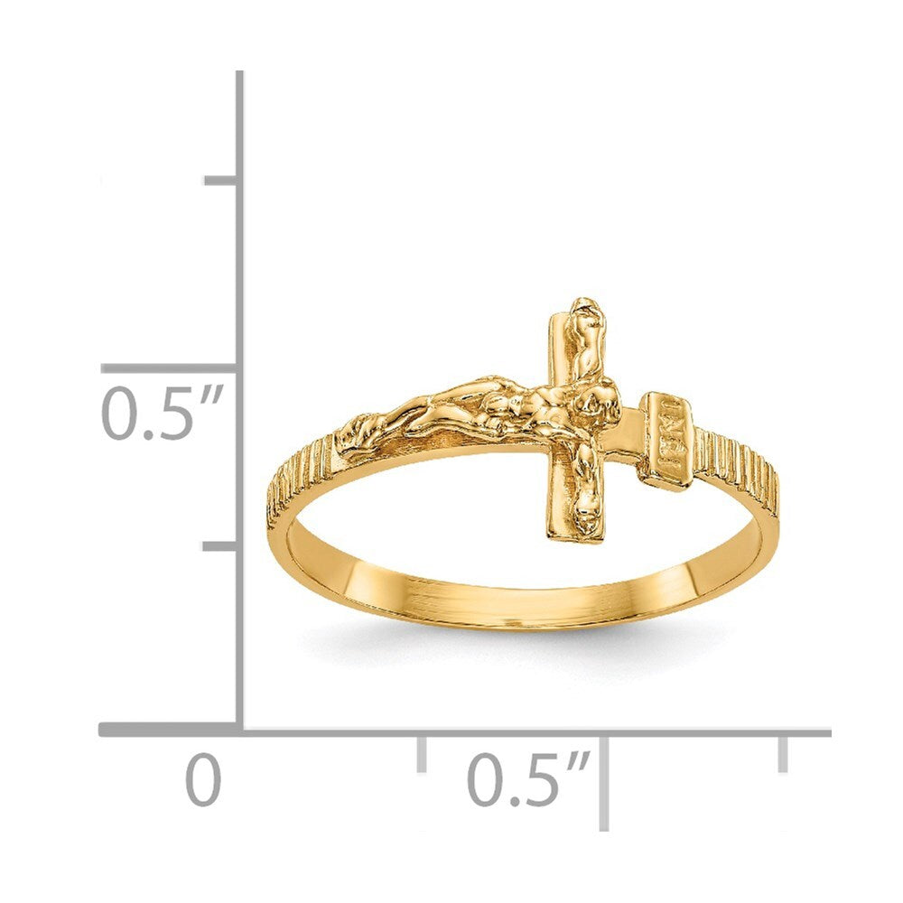 14K Yellow Gold Gold Polished Jesus Band Ring